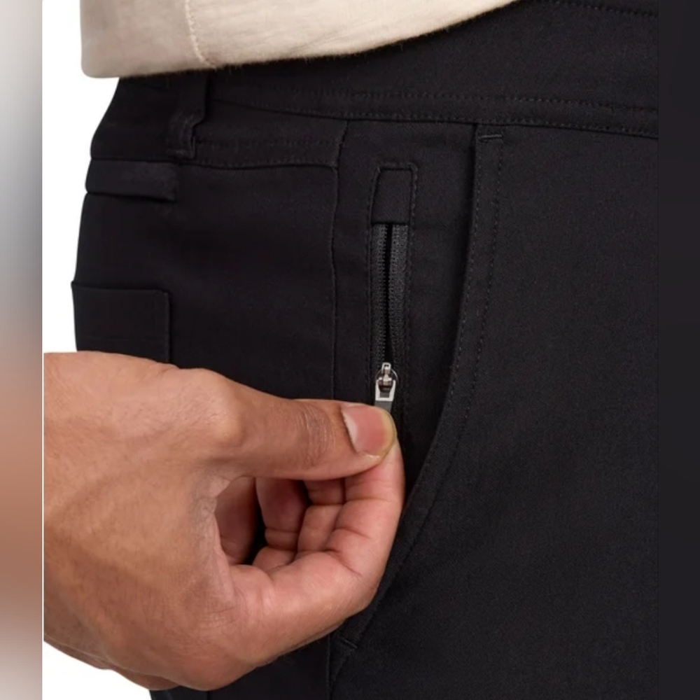 Men's Weatherproof Vintage Hybrid Tech Regular Taper Pants Black Size 38x30 NWT - Picture 6 of 11